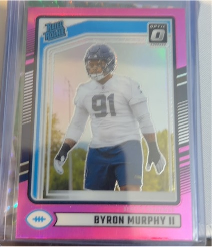 2024 Panini Donruss Optic #321 Byron Murphy II Rated Rookie Preview Pink — front