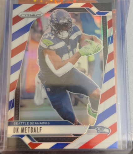 2024 Panini Prizm #261 DK Metcalf Red White and Blue — front