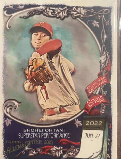2023 Topps Allen & Ginter Spotless Spans #SS-40 Shohei Ohtani — front