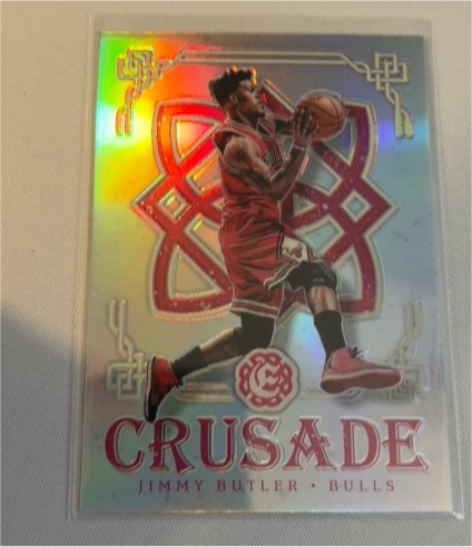 2016-17 Panini Excalibur #16 Jimmy Butler Crusade Camo Prizm — front