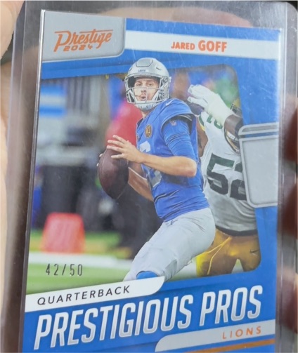 2024 Panini Prestige #PP-JGF Jared Goff Prestigious Pros — front