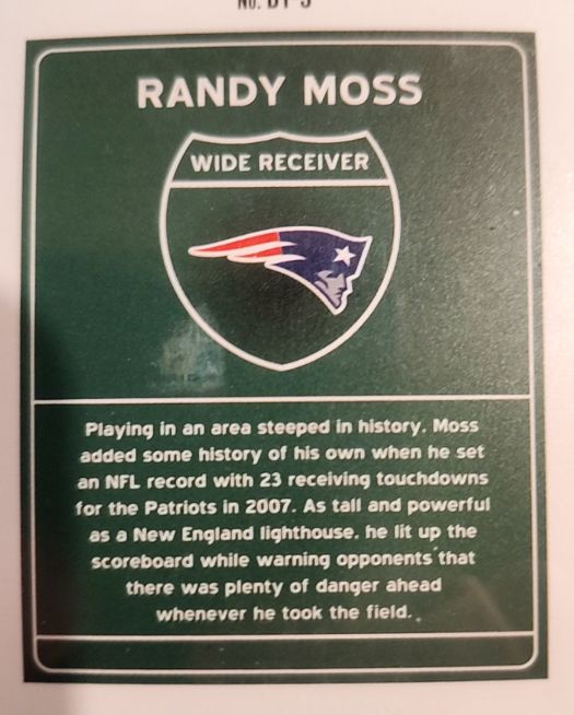 2007 Unknown #DP-3 Randy Moss — front