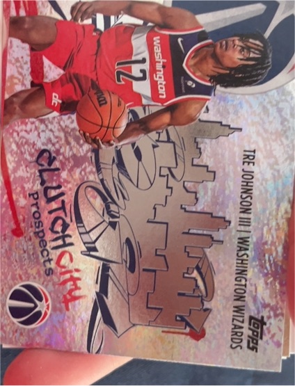 2025-26 Topps Clutch City Prospects #CC-6 Tre Johnson III — front