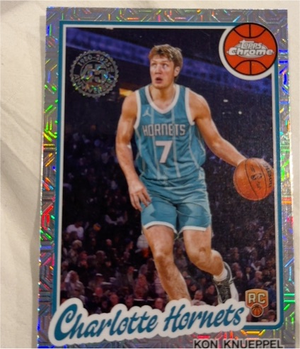 2025-26 Topps Chrome #TC-KK Kon Knueppel Rookie Mojo Refractor — front