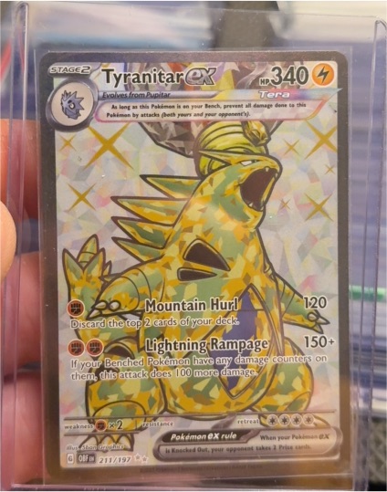 2023 Pokémon Obsidian Flames #211/197 Tyranitar ex — front