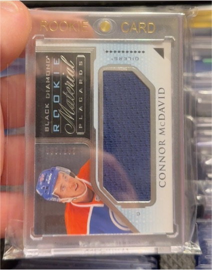 2015 Upper Deck Black Diamond Rookie Material Placards #249 Connor McDavid — front