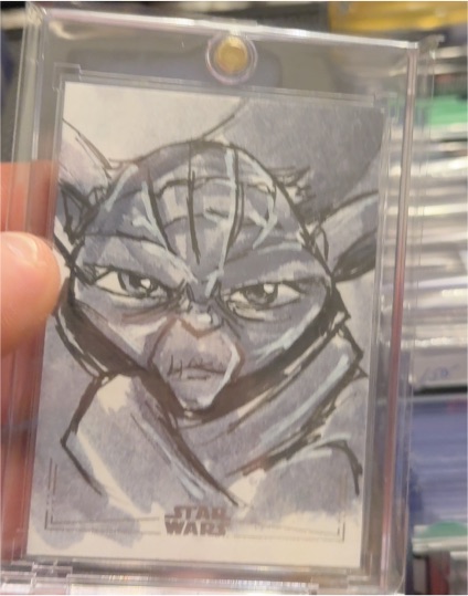2023 Star Wars Sketch Card Yoda — front