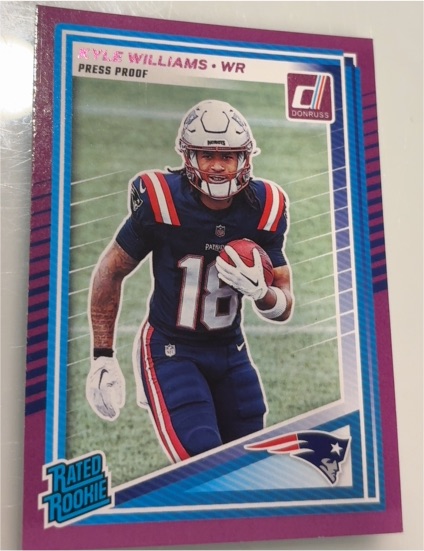 2025 Donruss #327 Kyle Williams Rated Rookie Purple Press Proof — front