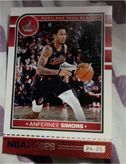 2024-25 Panini NBA Hoops #127 Anfernee Simons — front