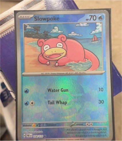 2025 Pokémon Prismatic Evolutions #018 Slowpoke — front