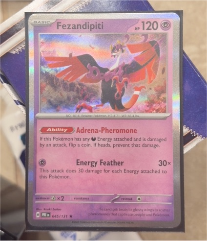 2025 Pokemon Prismatic Evolutions #045 Fezandipiti — front