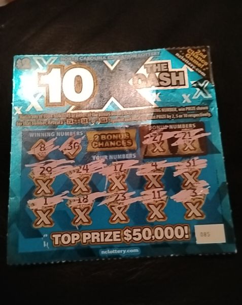 2023 North Carolina Education Lottery 10X The Cash Scratch-Off Ticket — front