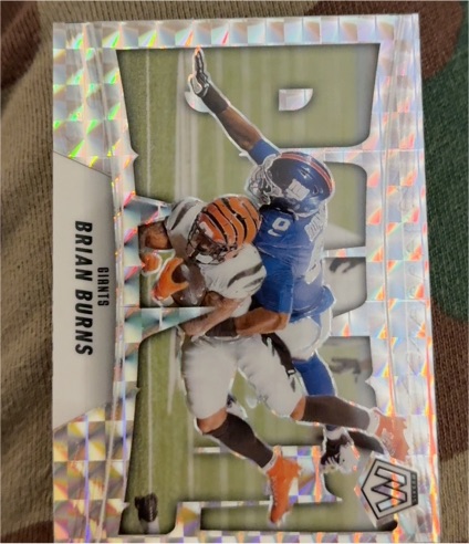2025 Panini Mosaic #7 Brian Burns Bang! — front