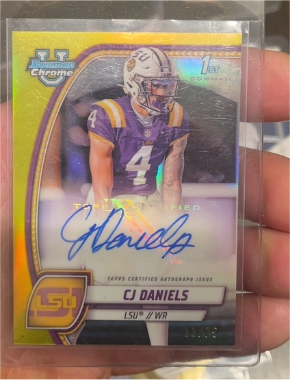 2024 Bowman University Chrome #PA-CJD CJ Daniels — front