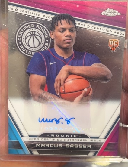 2023-24 Topps Chrome #CRA-MS Marcus Sasser Certified Rookie Auto — front