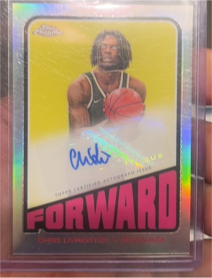 2023-24 Topps Chrome #TA-CL Chris Livingston 1972 Topps Autograph — front