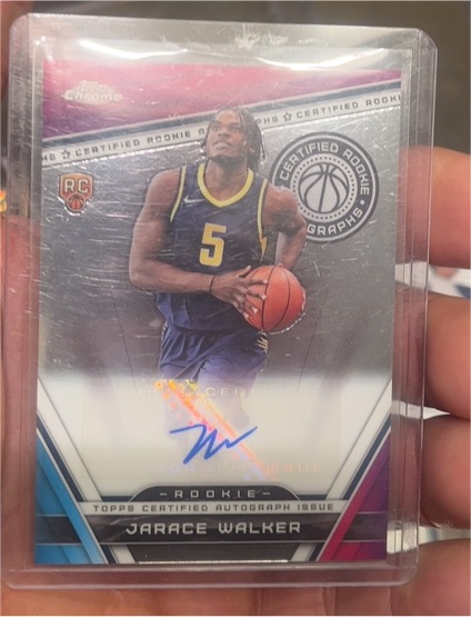 2023-24 Topps Chrome Certified Rookie Autographs #CRA-JAW Jarace Walker — front