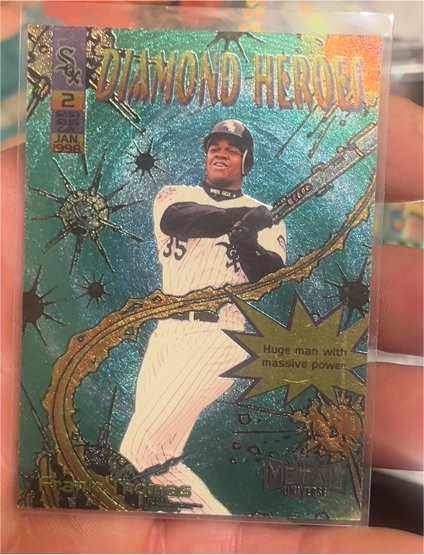 1998 Metal Universe #2 Diamond Heroes Frank Thomas — front
