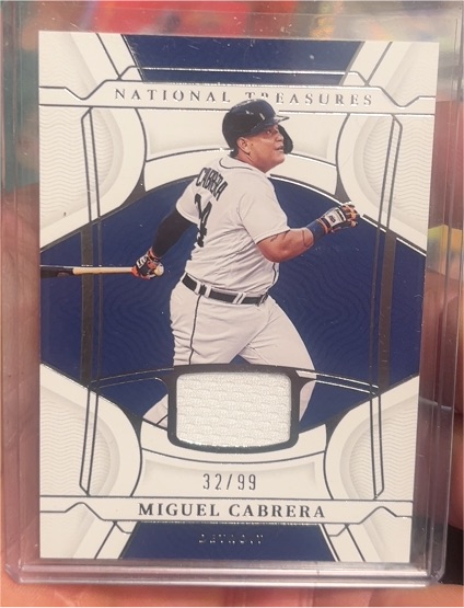 2022 Panini National Treasures #32 Miguel Cabrera — front