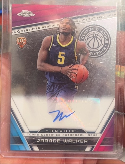 2023-24 Topps Chrome Certified Rookie Autographs #CRA-JWA Jarace Walker — front