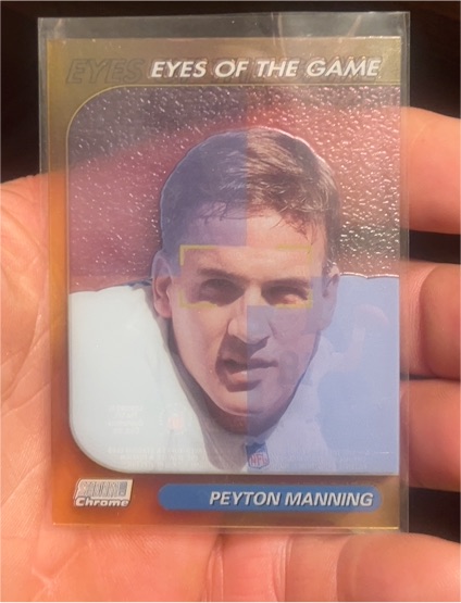 1999 Topps Stadium Club Chrome #SCCE25 Peyton Manning Eyes of the Game — front