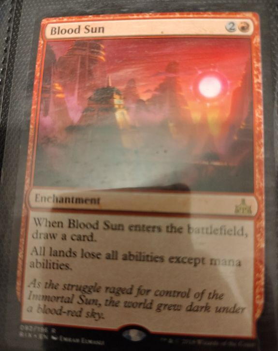 2017 Magic: The Gathering Rivals of Ixalan #92 Blood Sun — front
