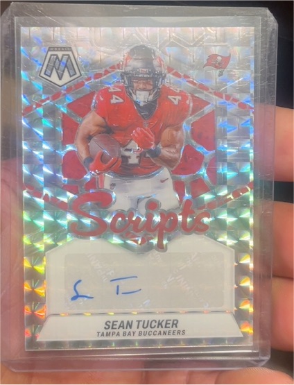 2024 Panini Mosaic #SC-STU Sean Tucker Scripts — front