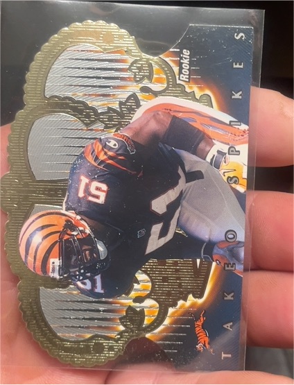 1998 Pacific Crown Royale Die-Cut #28 Takeo Spikes Rookie — front