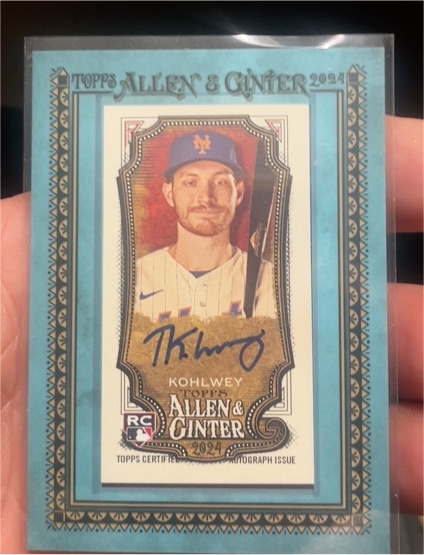 2024 Topps Allen & Ginter Mini Framed Autograph #MA-TK Taylor Kohlwey — front