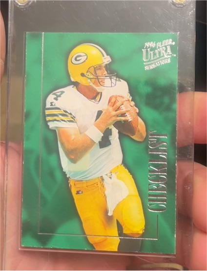 1996 Fleer Ultra Sensations Checklist Brett Favre — front