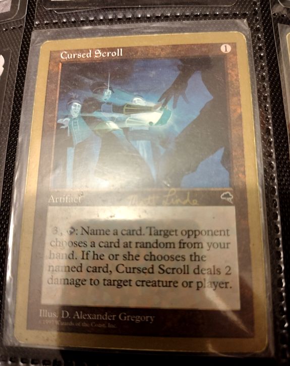 1999 Magic: The Gathering Cursed Scroll — front