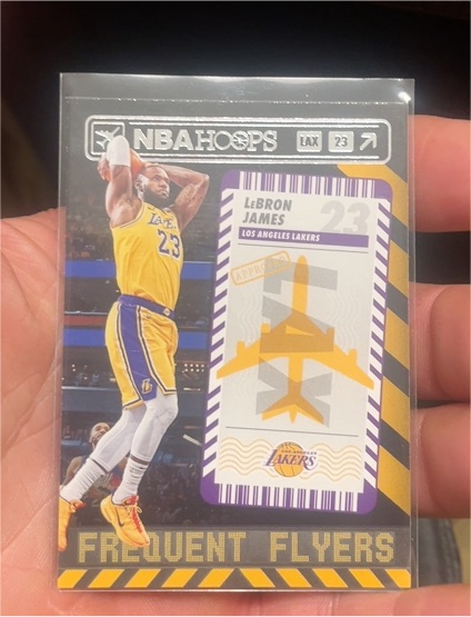 2021-22 Panini NBA Hoops #13 LeBron James Frequent Flyers — front