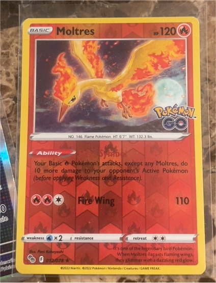 2022 Pokémon GO #012 Moltres — front