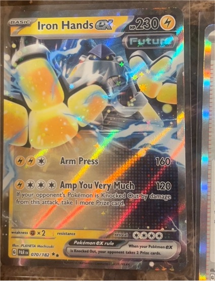 2023 Pokémon TCG SV04: Paradox Rift #070/182 Iron Hands ex — front