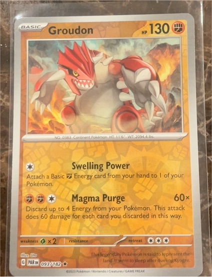 2023 Pokémon Scarlet & Violet Paradox Rift #093 Groudon — front