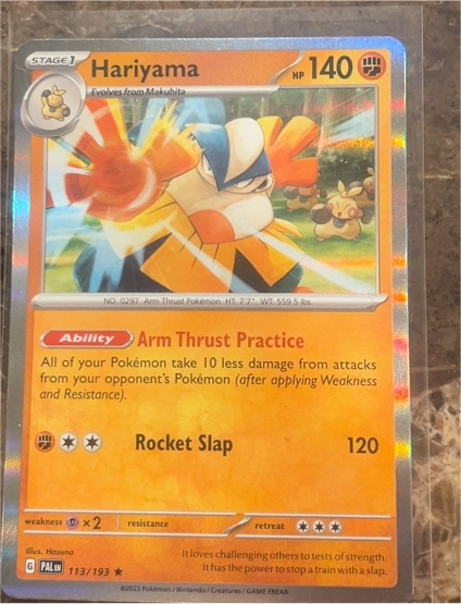 2023 Pokémon SV02: Paldea Evolved #113 Hariyama — front