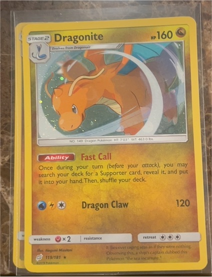 2019 Pokémon Team Up #119 Dragonite — front