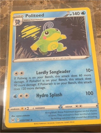 2022 Pokémon Lost Origin #032 Politoed — front