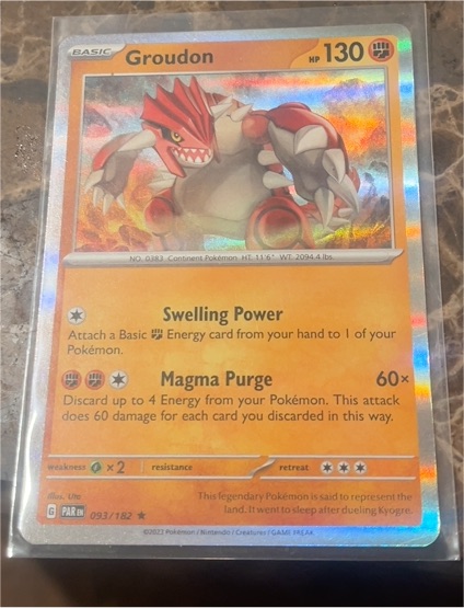 2023 Pokémon Paradox Rift #093 Groudon — front