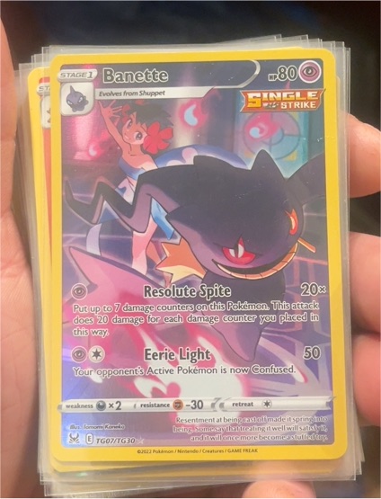 2022 Pokemon SWSH Lost Origin #TG07 Banette — front