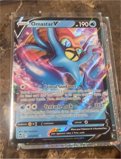 2022 Pokémon TCG Silver Tempest #035 Omastar V — front