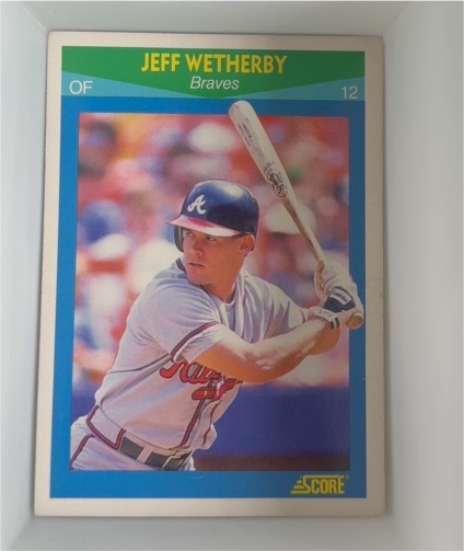 1990 Score Rising Stars #44 Jeff Wetherby — front
