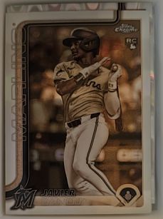 2025 Topps Chrome #76 Javier Sanoja Sepia Refractor — front