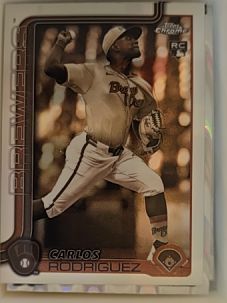 2025 Topps Chrome #201 Carlos Rodriguez Sepia Refractor — front