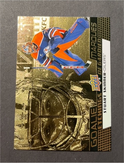 2025-26 Upper Deck Tim Hortons Goalie Etchings #GE-17 Stuart Skinner — front