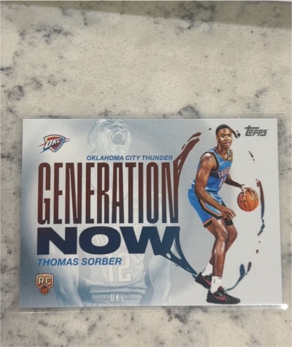 2025-26 Topps Generation Now #GN-15 Thomas Sorber — front