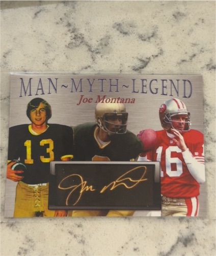 1995 Upper Deck Man-Myth-Legend Joe Montana — front