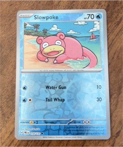 2022 Pokémon Prismatic Evolutions #018 Slowpoke — front