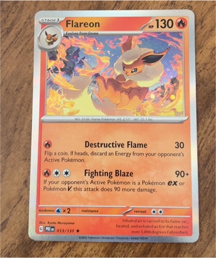 2025 Pokémon TCG Prismatic Evolutions #013 Flareon — front