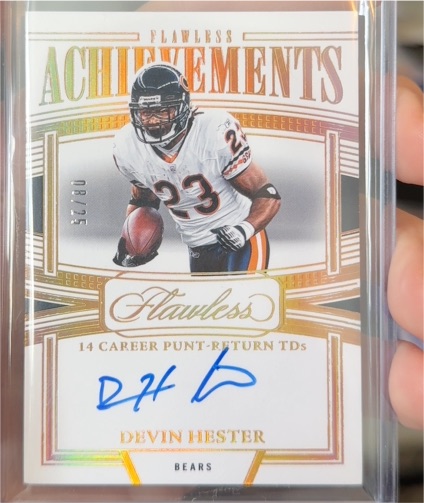 2023 Panini Flawless Achievements #FA-DH Devin Hester — front